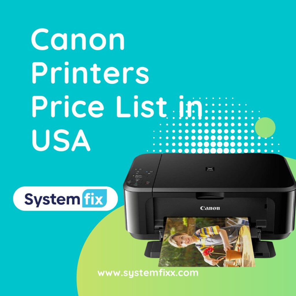 Canon Printers Price List in USA