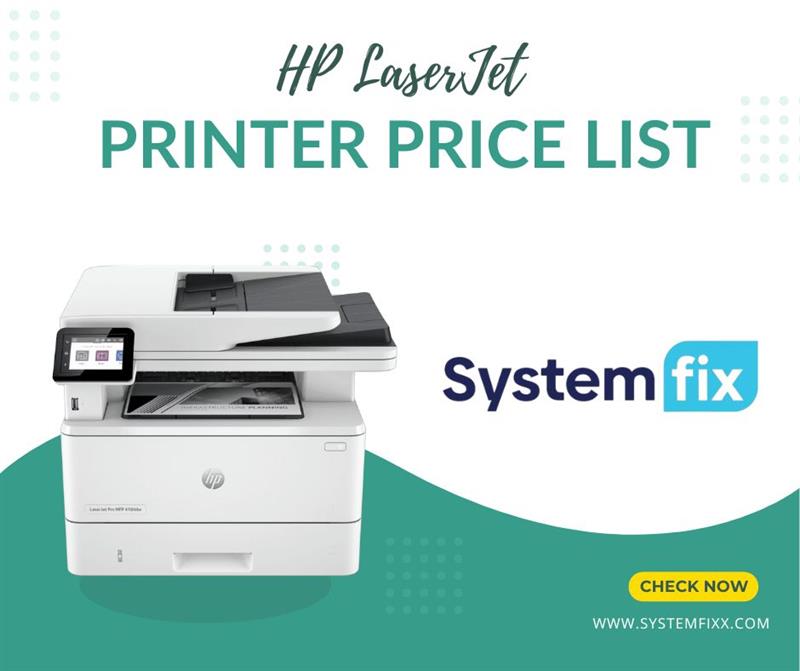 HP LaserJet printer price list